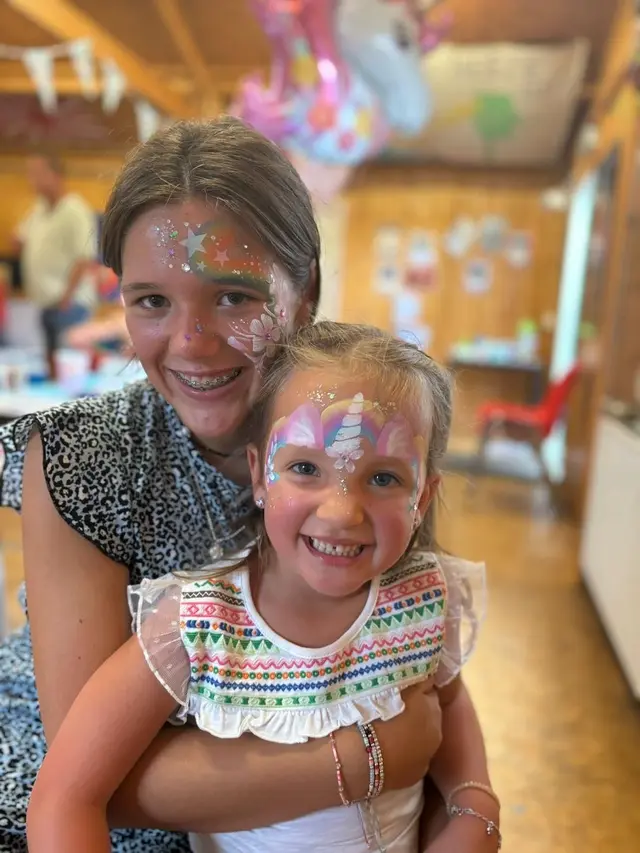 Eenhoorn en sterren met glitter